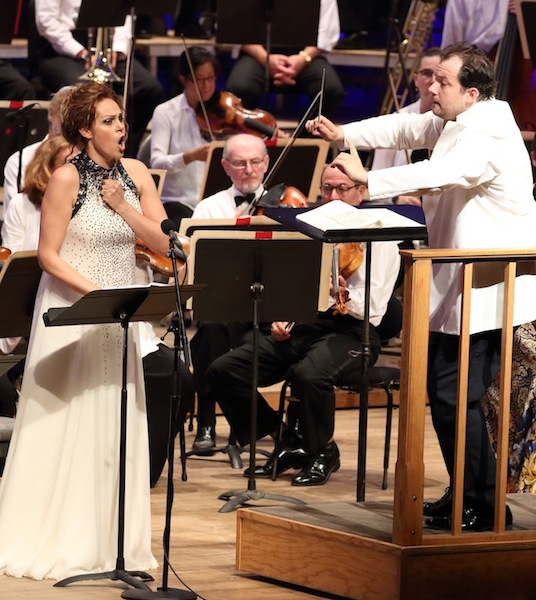 Andris Nelsons conducts Verdis "Aida" with soprano Kristine Opolais Saturday night at Tanglewood. Photo: Hilary Scott