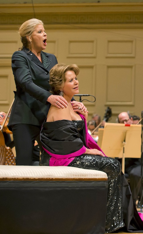 Renée Fleming and Susan Graham sing in Richard Strauss's "Der Rosenkavalier" with Andris Nelsons and the Boston Symphony Orchestra Thursday night at Symphony Hall. Photo: Winslow Townson