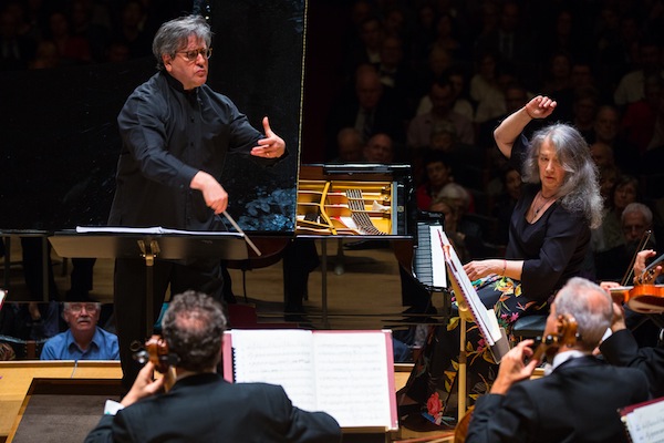 Martha Argerich performed Prokofiev's Piano Concerto No. 3 with Antonio Pappano and the fofofof sudnay night at Jordan Hall. Photo: Robert Torres