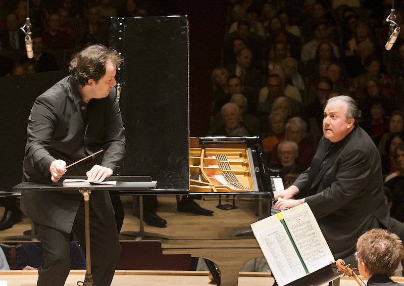 Yefim Bronfman performed Bartok's Piano Concerto No. 2 with Andris Nelsons and the BSO Tuesday night at Symphony Hall. Photo: Winslow Townson