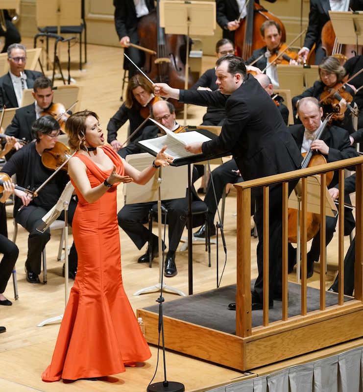 Kristine Opolais performs with Andris Nelsons and the Boston Symphony Orchestra Thursday night. Photo: Michael Blanchard