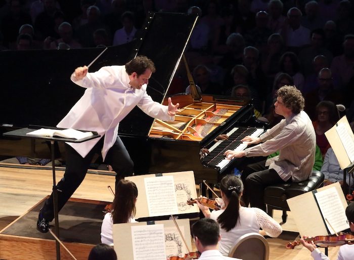 Paul Lewis performed Brahms' Piano Concerto No. 1 Sunday with Andris Nelsons leading the Tanglewood Music Institute Orchestra. Photo: Hilary Scott