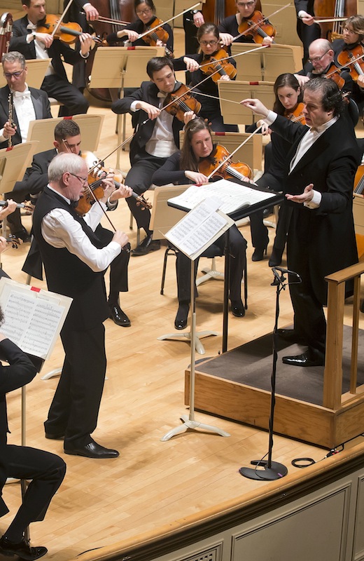 Gidon Kremer performed Weinberg's Violin Concerto with Juanjo Mena and the Boston Symphony Orchestra Thursday night. Photo: Winslow Townson Juanjo Mena, conductor Gidon Kremer, violin
