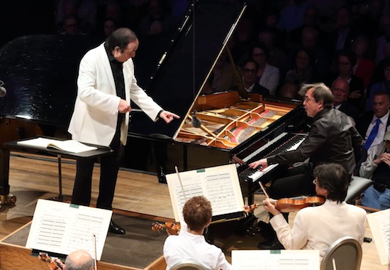 Pierre Laurent-Aimard performed Ravel's Concerto for the Left Hand with Charles Dutoit and the Boston Symphony Orchestra Saturday night at Tanglewod. Photo: Hilary Scott