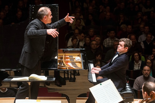 Benjamin Grosvenor performed Mozart's Piano Concerto No. 21 with François-Xavier Roth and the Boston Symphony Orchestra Friday night at Symphony Hall. Photo: Aram Boghosian
