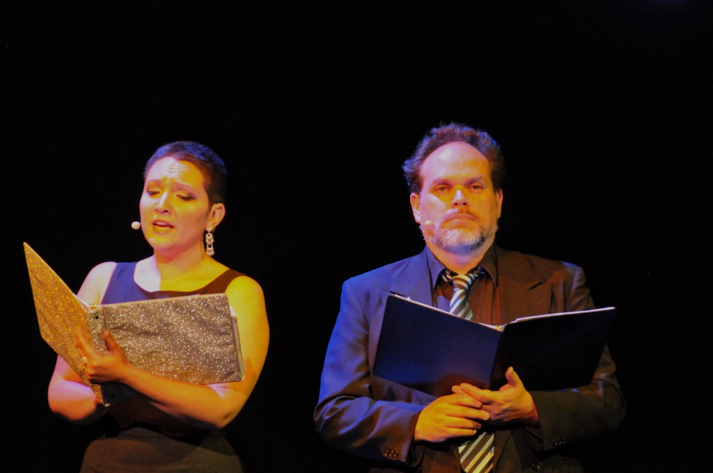 Aliana de la Guardia and foofoo performed at Guerilla Opera's concert Wednesday night,.