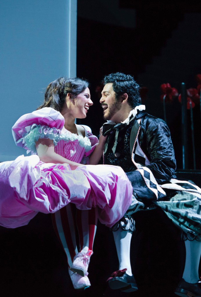 Daniela Mack and Jesus Garcia in Rossini's "The Barber of Seville" at Boston Lyric Opera. Photo: Liza Voll