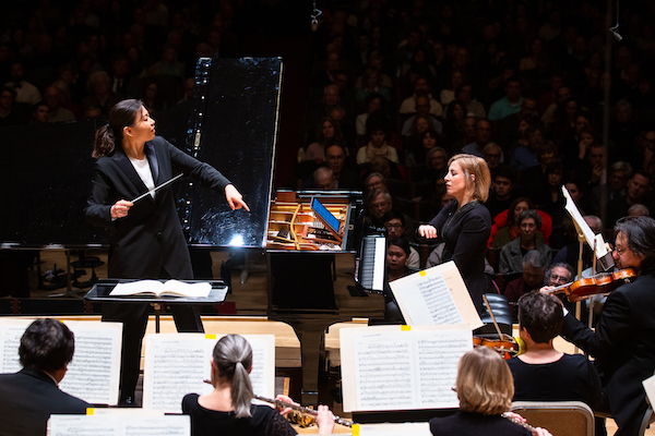 Ingrid Fliter performed Mendelssohn's Piano Concerto No. 1 with Shiyeon Sung conducting the Boston Symphony Orchestra Thursday night. Photo: Robert Torres 