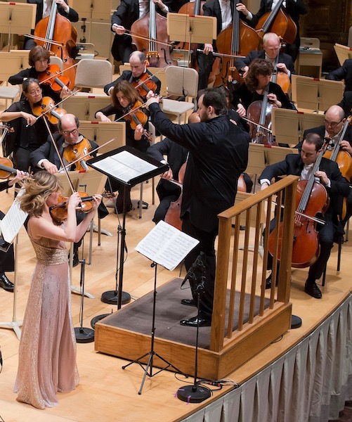 Lita Batiashvili performed Szymanowski's Violin Concerto No. 1 with Andris Nelsons and the Boston Symphony Orchestra Thursday night at Symphony Hall. Photo: Winslow Townson